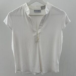 Jaclyn Smith Cream Button-Up Women's Blouse
